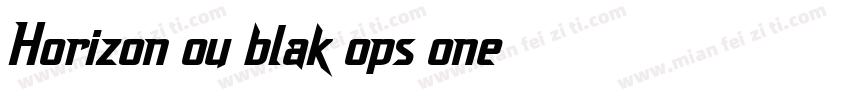 Horizon ou blak ops one字体转换